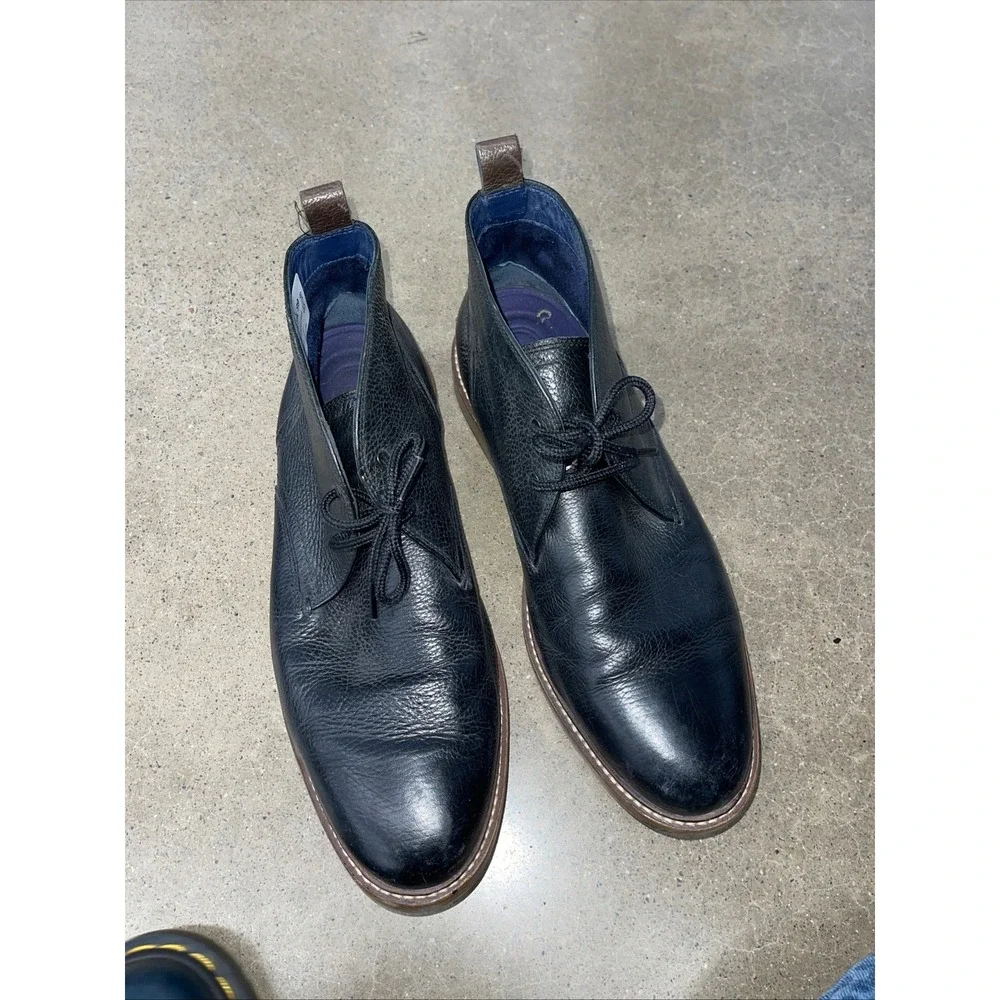 Cole Haan Grand.OS Chukka Boots Black Leather Quiet Luxury Classic Mens